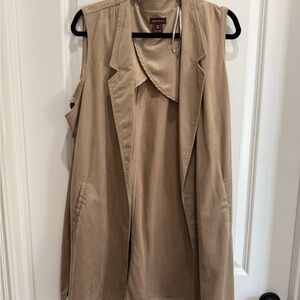 Multiples Tan Sleeveless Vest